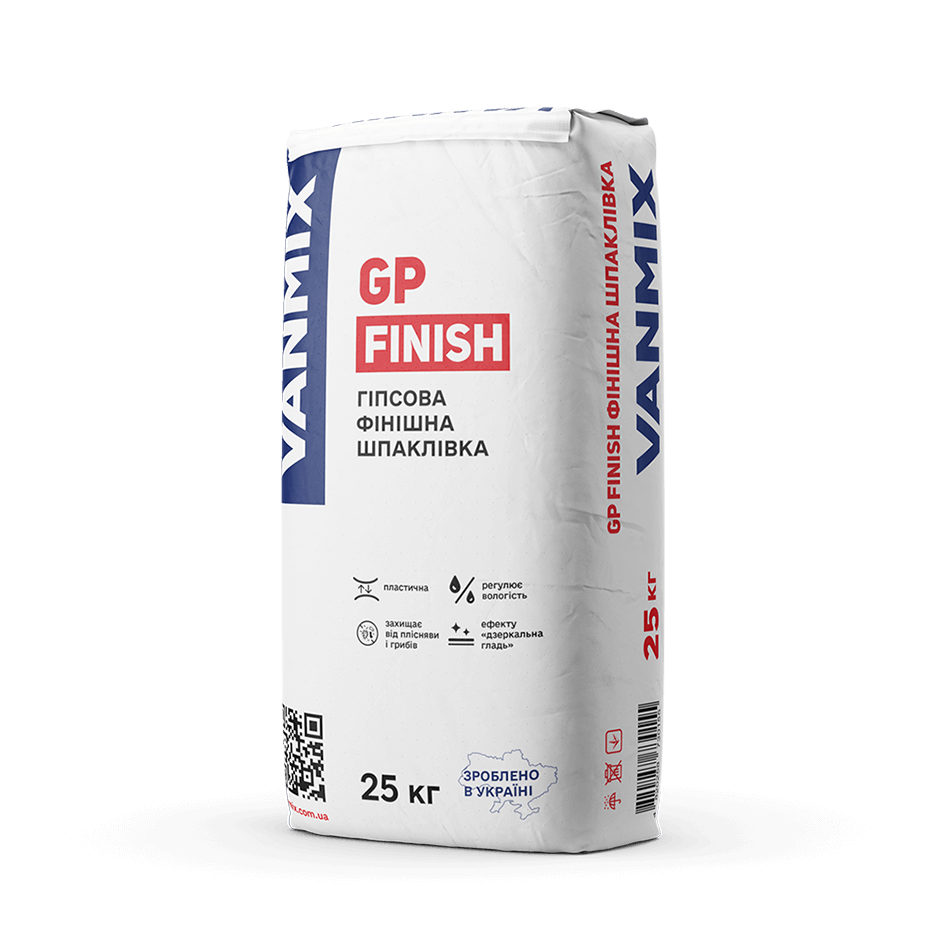 Gypsum finishing plaster mixture — GP FINISH