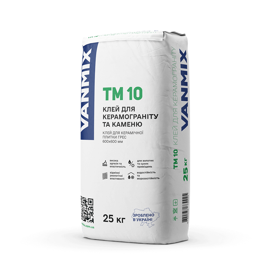 Adhesive mixture for facing surfaces with tiles up to 600x600 mm in size — TM 10