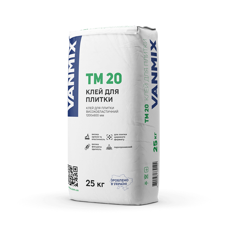 Клейова суміш для плитки високоеластична — ТМ 20