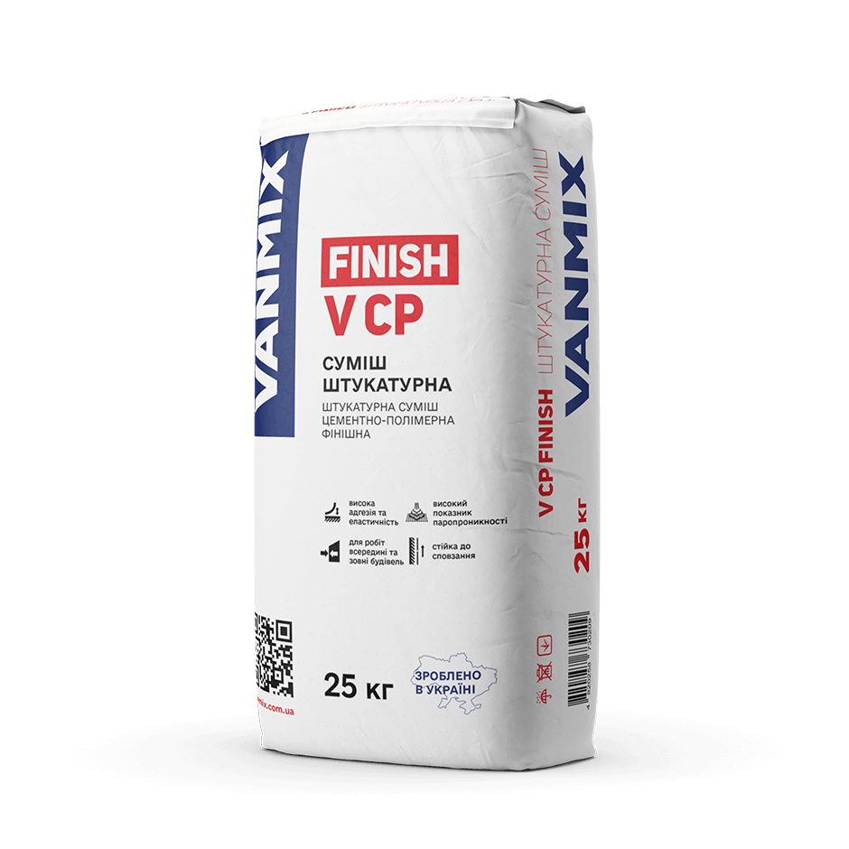 Plaster cement-polymer finish mixture — V CP FINISH
